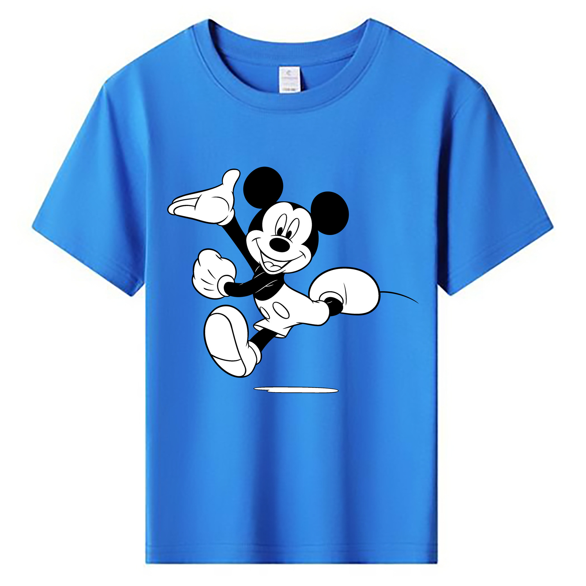 ミッキーマウス Mickey Mouse 綿100％キッズTシャツ（フロントプリント）